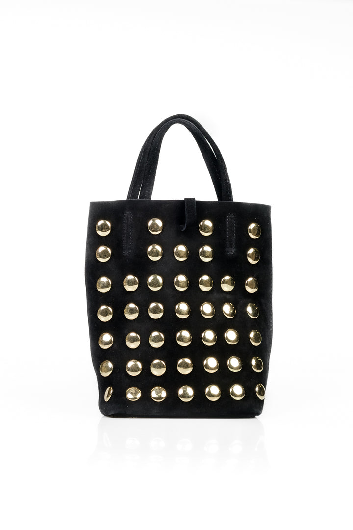 Upper - Shopper mini borchie scamosciata