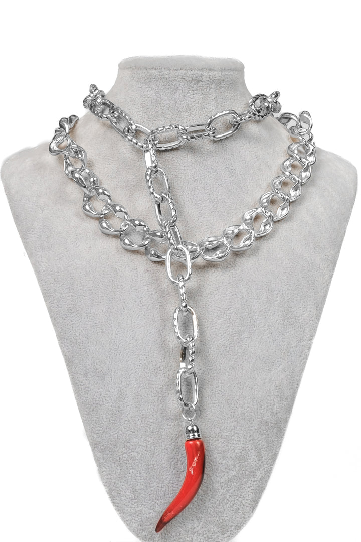 Upper - Collana doppia catena corno