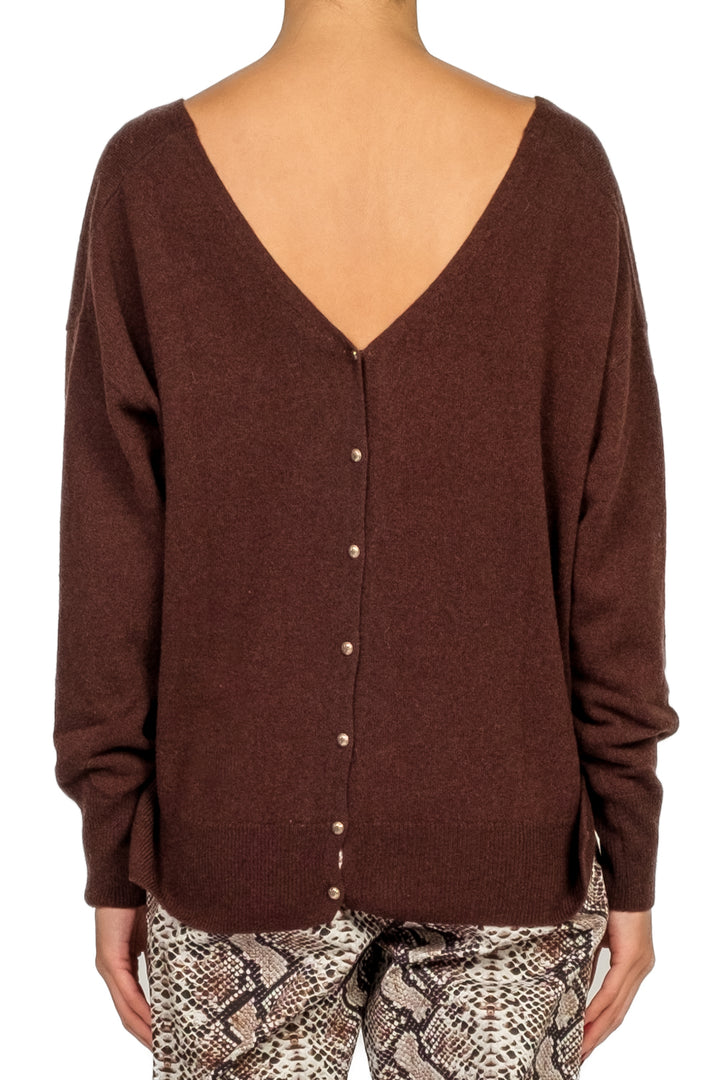 Tensione in - Maglia scollo V bottoni posteriori Art. WL544AI25