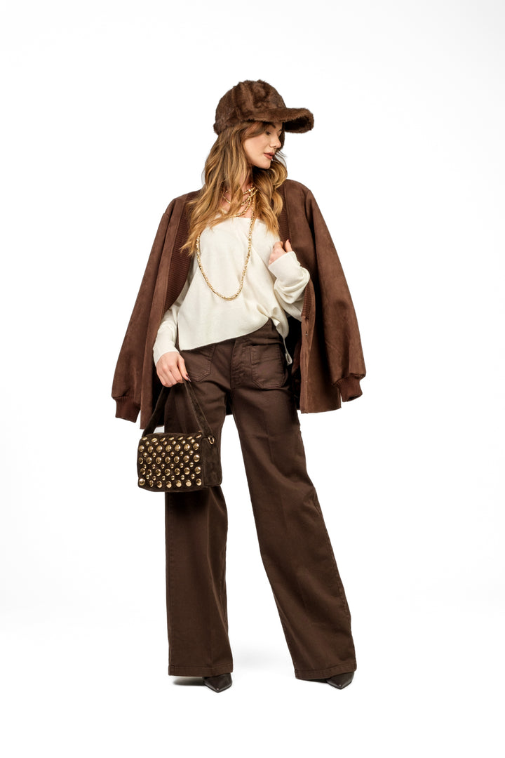 Tensione in - Maglia scollo V bottoni posteriori Art. WL544AI25