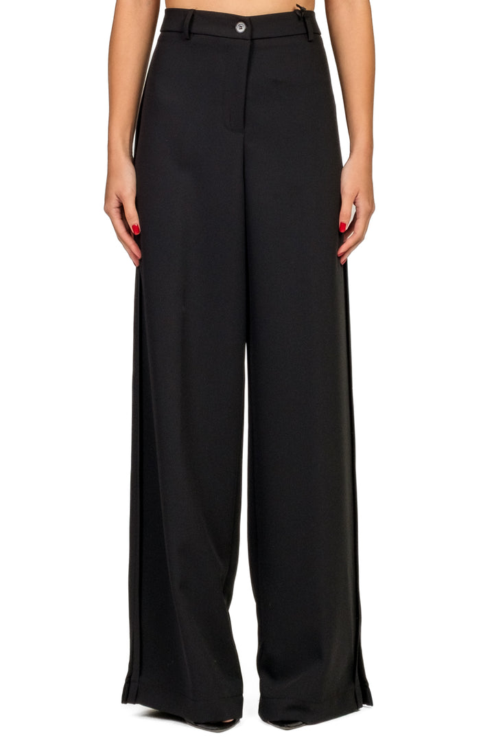 Vicolo - Pantalone in crepe spacchetti laterali Art. TF1560