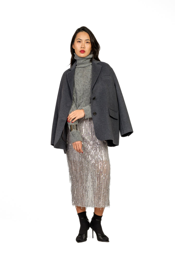 Tensione In - Maglia collo alto con trecce Art. W5HMJ57A461