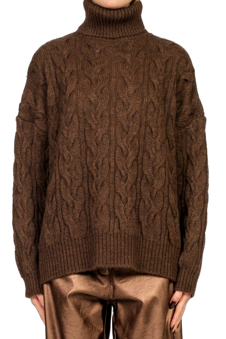 Tensione In - Maglia collo alto con trecce Art. W5HMJ57A461