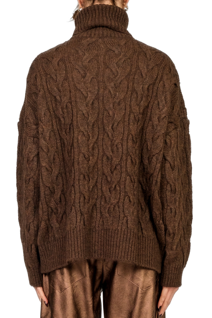 Tensione In - Maglia collo alto con trecce Art. W5HMJ57A461