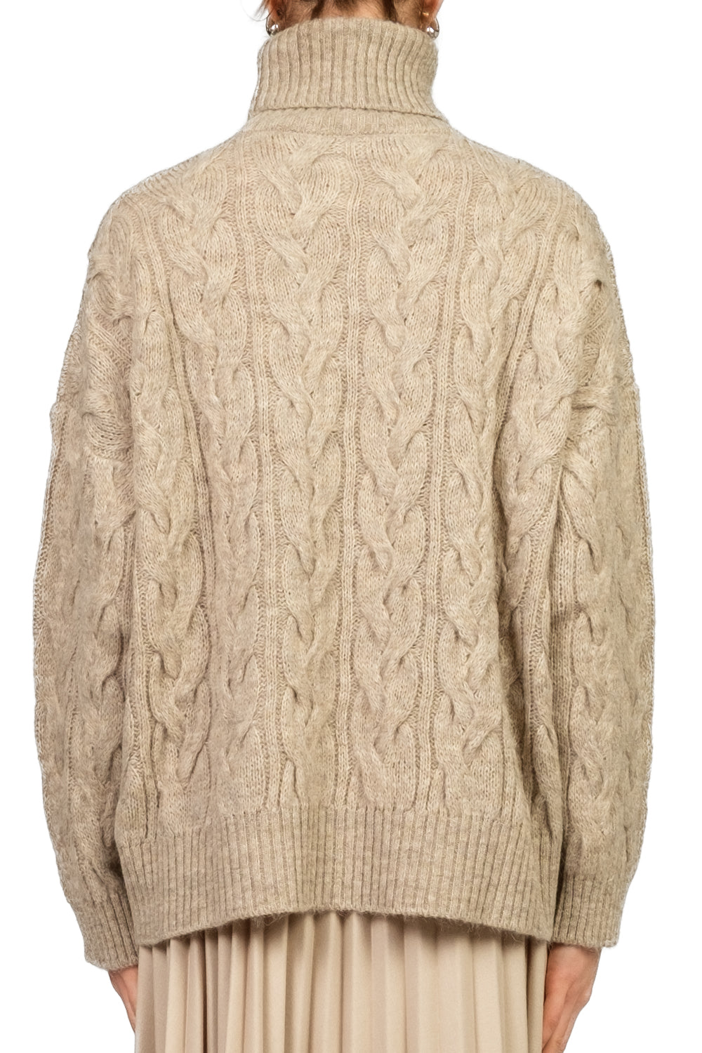 Tensione In - Maglia collo alto con trecce Art. W5HMJ57A461