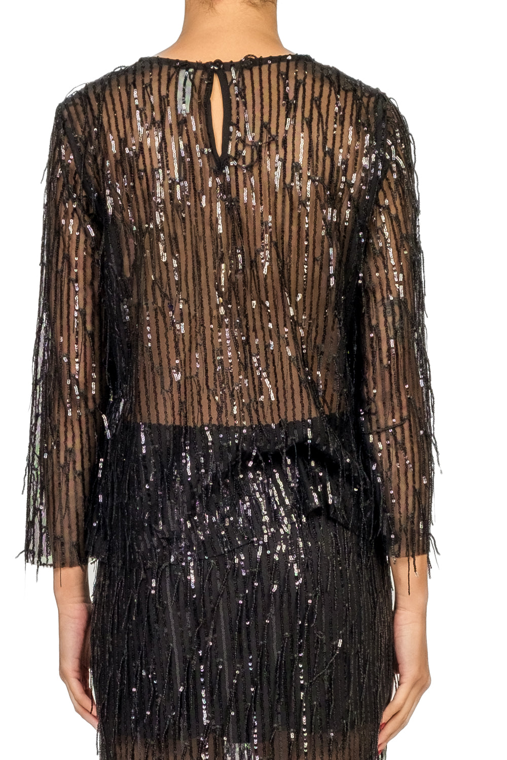 Tensione In - Blusa paillettes frange Art. 26C1737