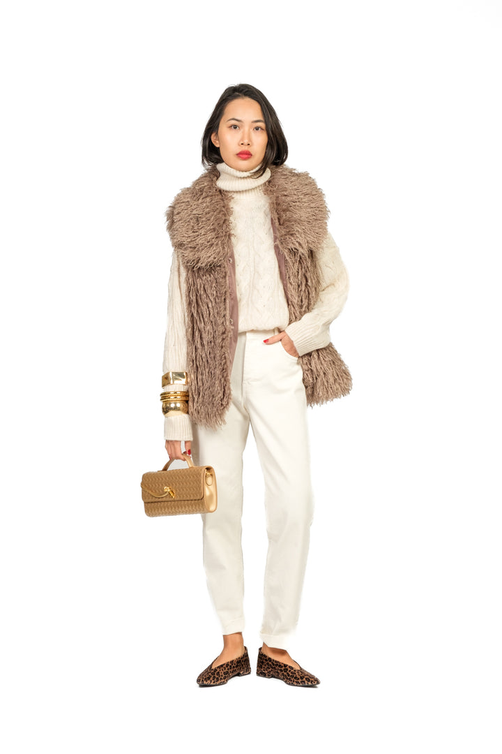 Tensione In - Maglia collo alto con trecce Art. W5HMJ57A461