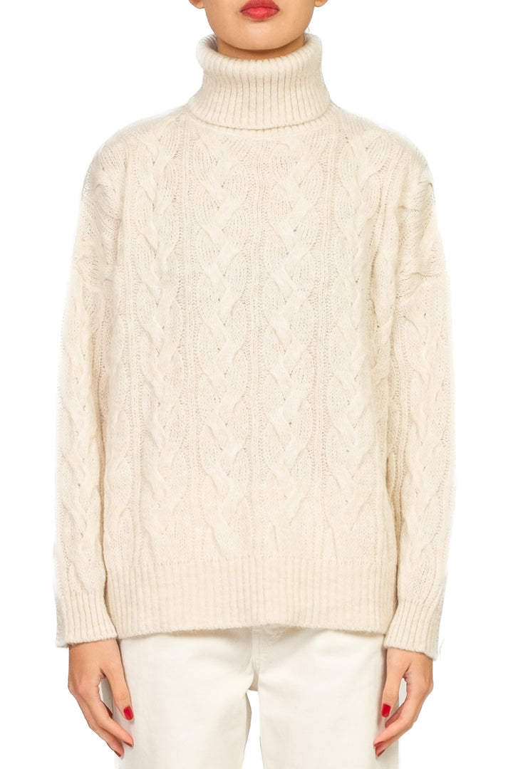 Tensione In - Maglia collo alto con trecce Art. W5HMJ57A461