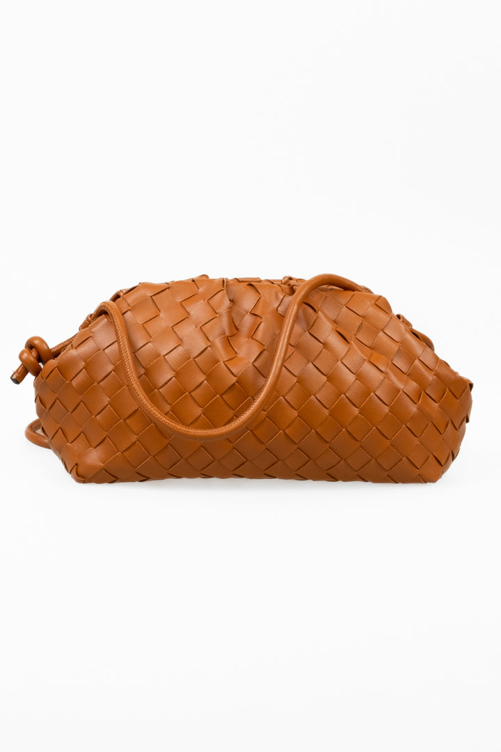Upper - Borsa clutch intrecciata con tracolla