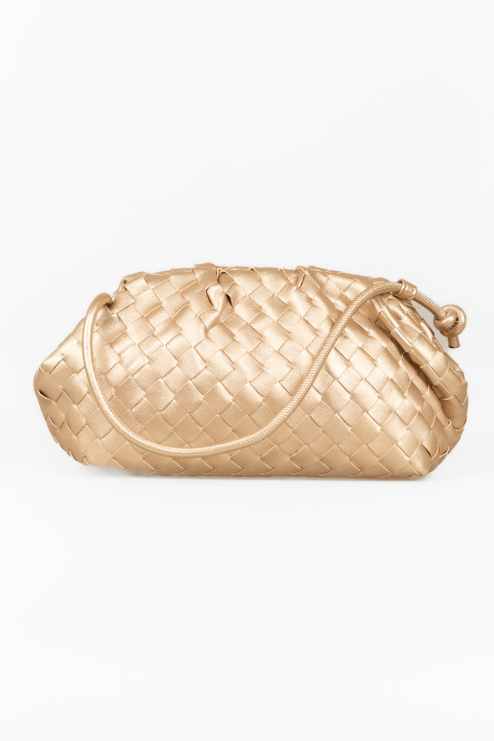 Upper - Borsa clutch intrecciata con tracolla