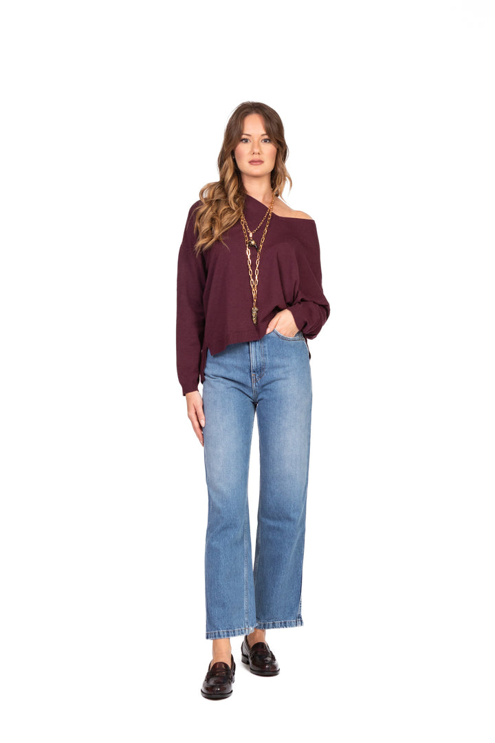 Tensione In - Maglia scollo V a scatoletta Art. D78011AI25