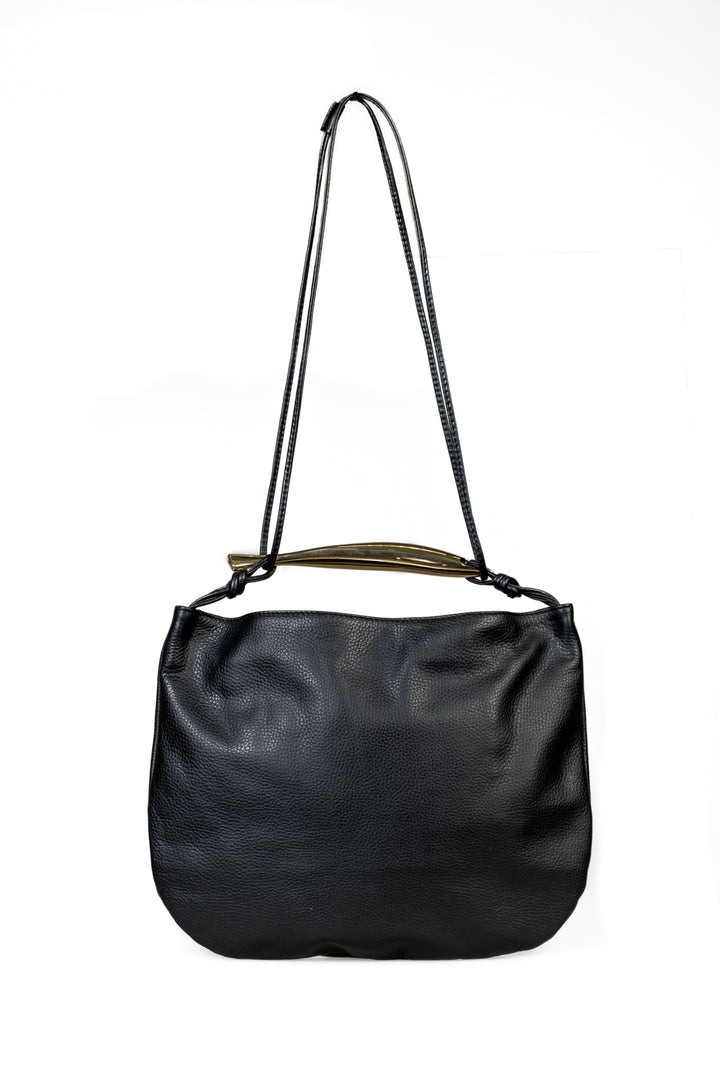 Upper - Borsa a mano con manico dorato