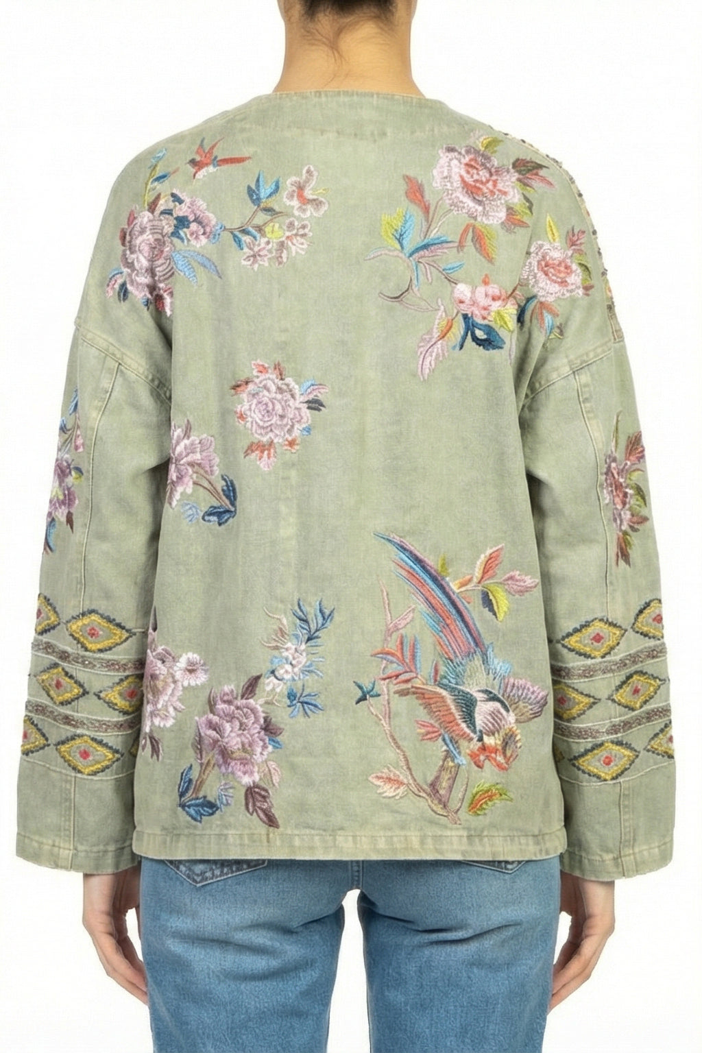 Emunà - Giacca in denim con ricami