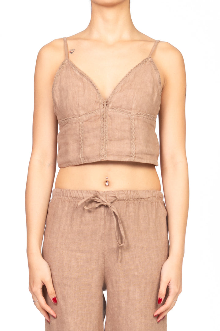 Vicolo - Top bralette in lino Art. TD2286