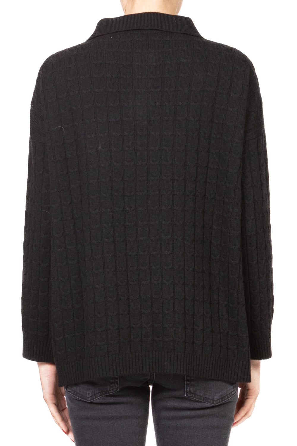 Vicolo - Maglia polo trecce con logo Art. 77307F