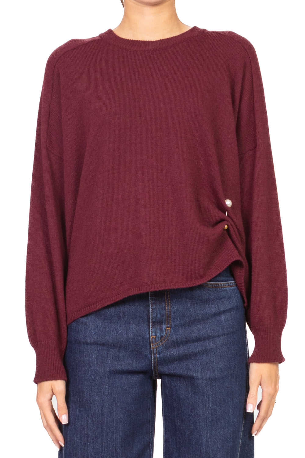 Vicolo - Maglia girocollo spilla perla Art. 77370F