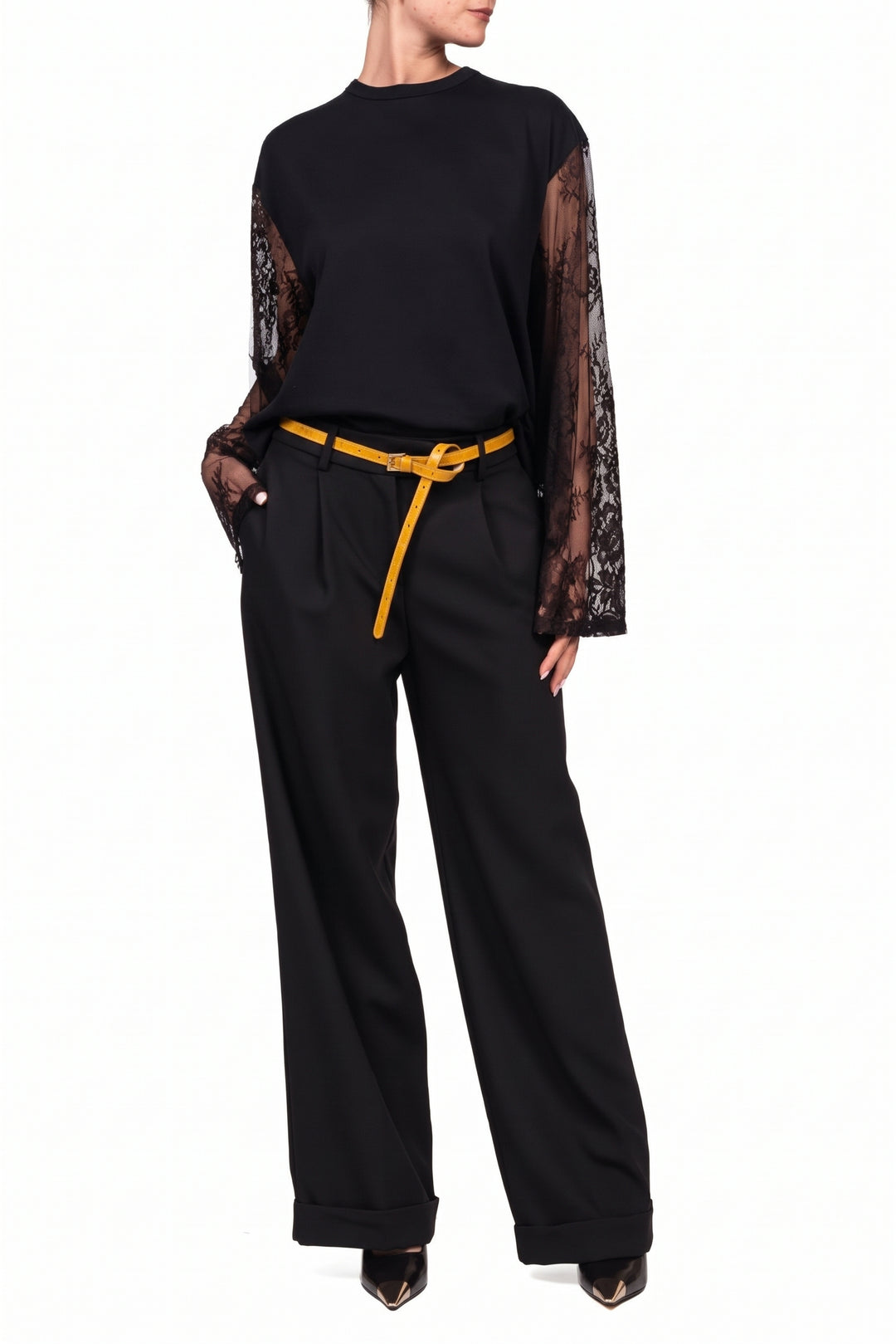 Tensione In - Pantalone palazzo con risvolto Art. 27P6591