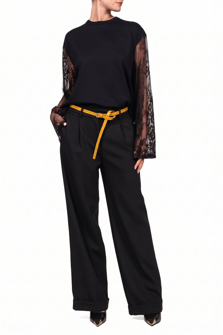 Tensione In - Pantalone palazzo con risvolto Art. 27P6591