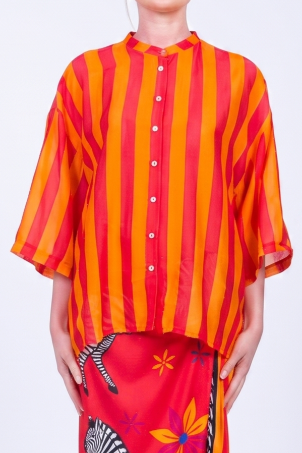 Tensione In - Camicia mussola rigata Art. 40021
