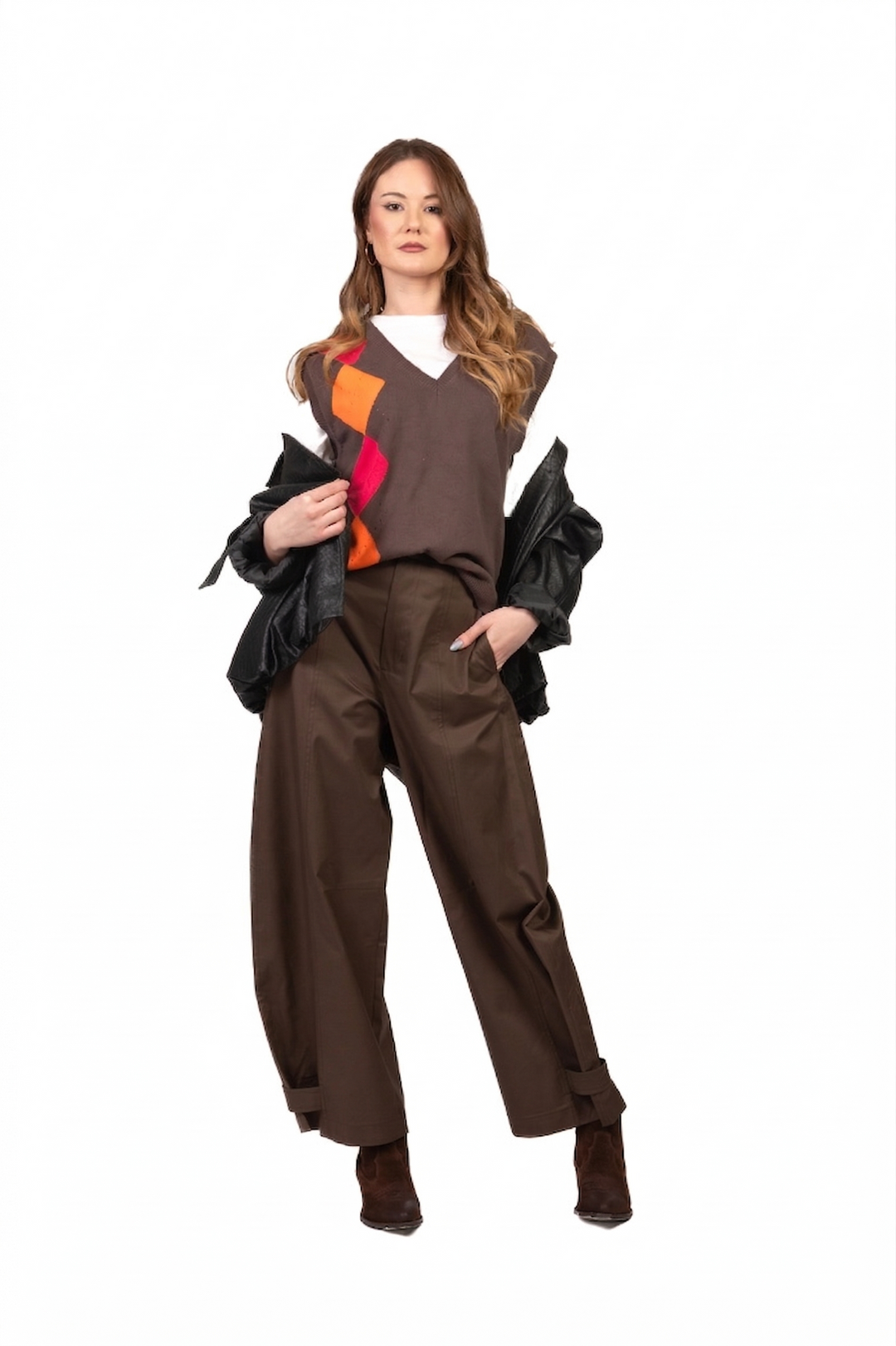 Tensione In - Bomber ecopelle trama intrecciata Art. 26B4008