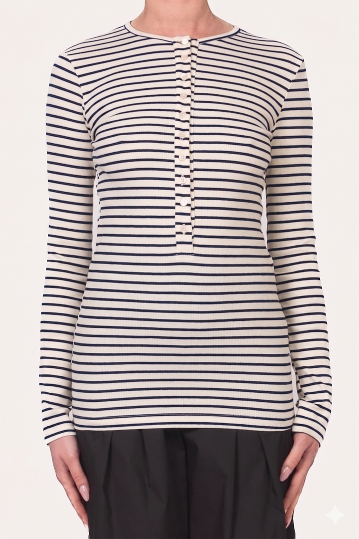 Vicolo - T-Shirt serafino rigata Art. UAB0206