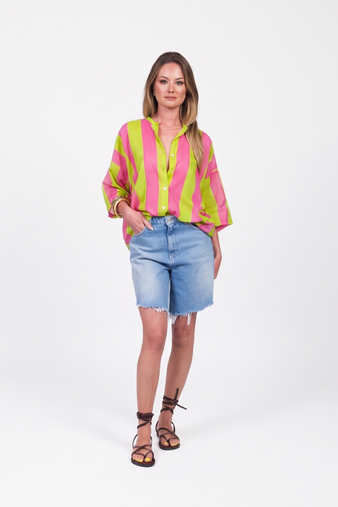 Tensione In - Camicia mussola rigata Art. PE260480