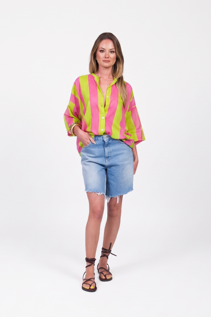 Tensione In - Camicia mussola rigata Art. PE260480