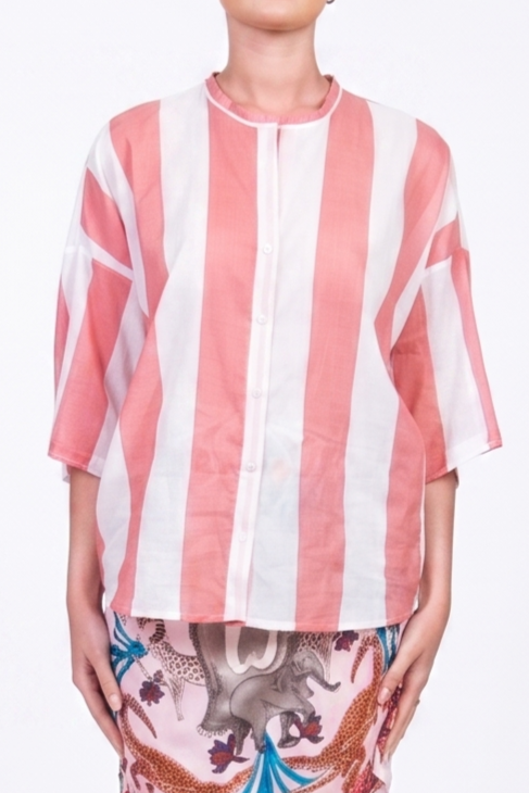 Tensione In - Camicia mussola rigata Art. PE260480