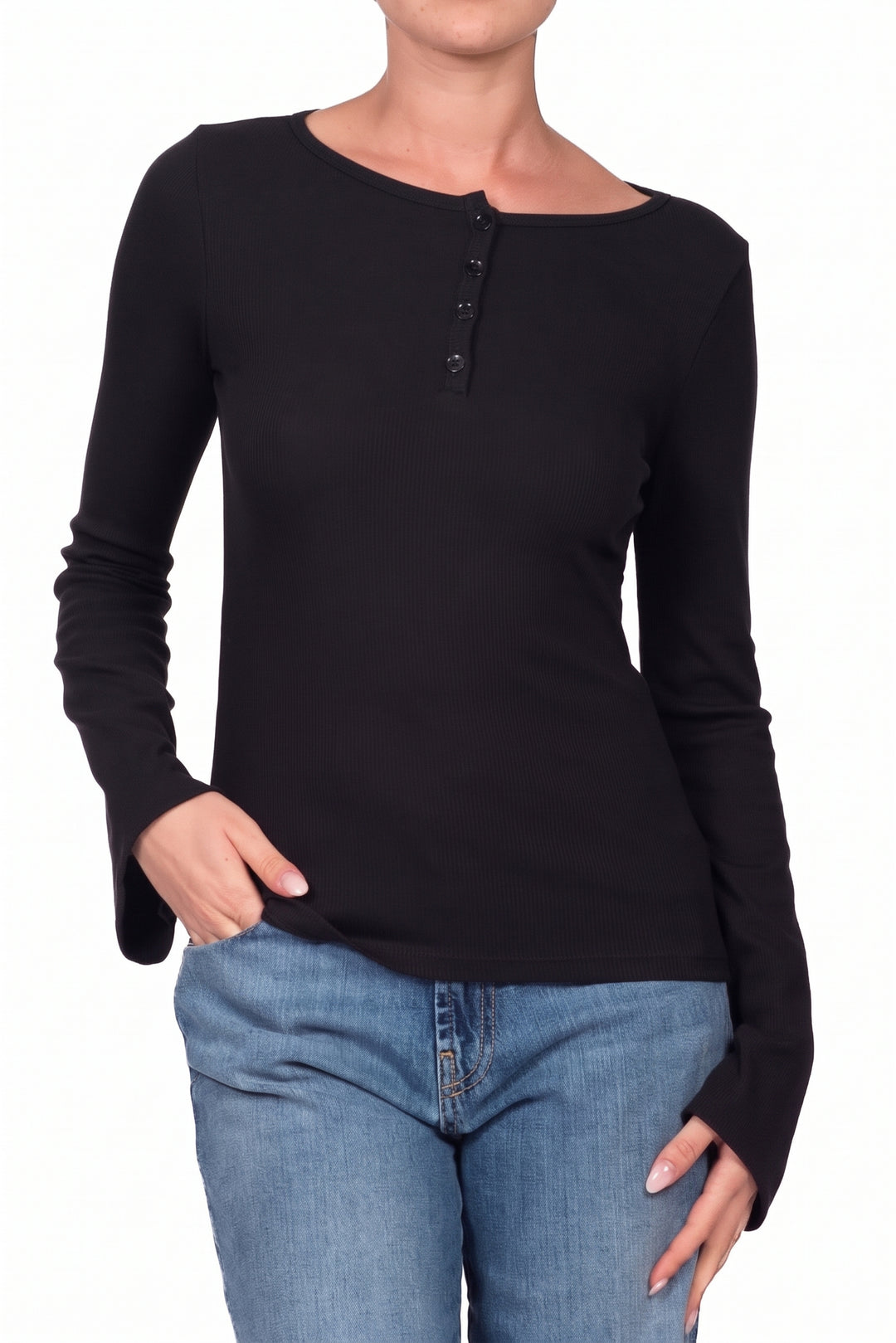 Vicolo - T-Shirt serafino costine Art. UAC0136