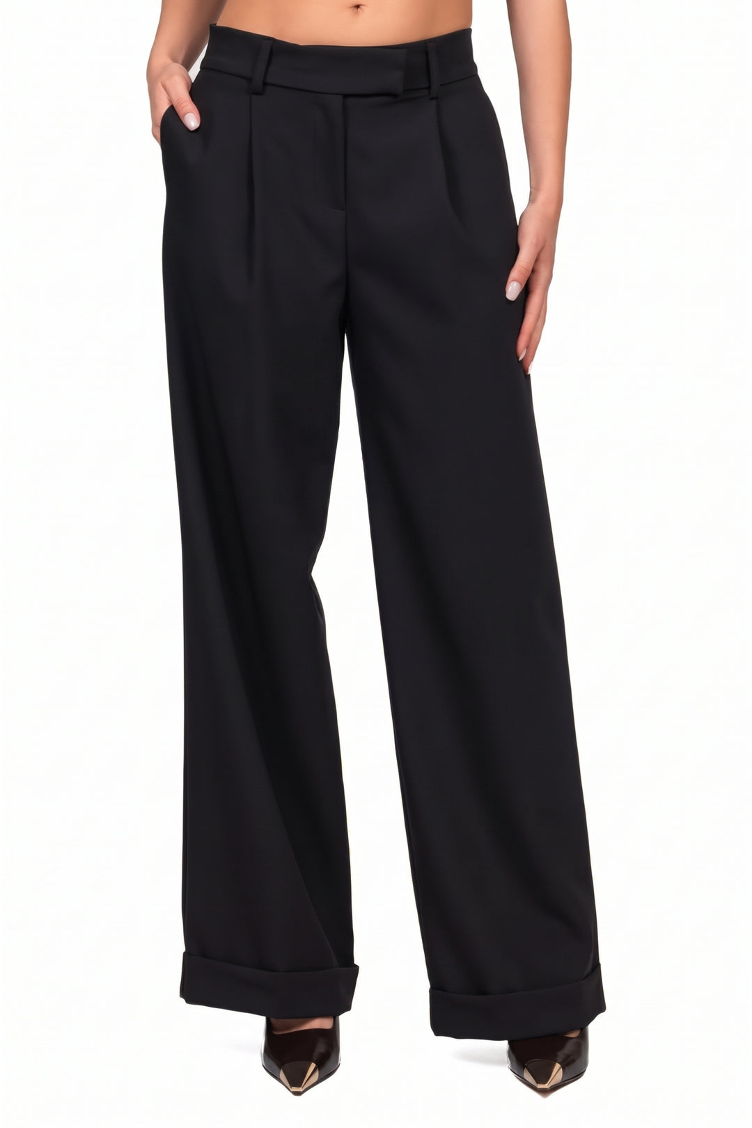 Tensione In - Pantalone palazzo con risvolto Art. 27P6591