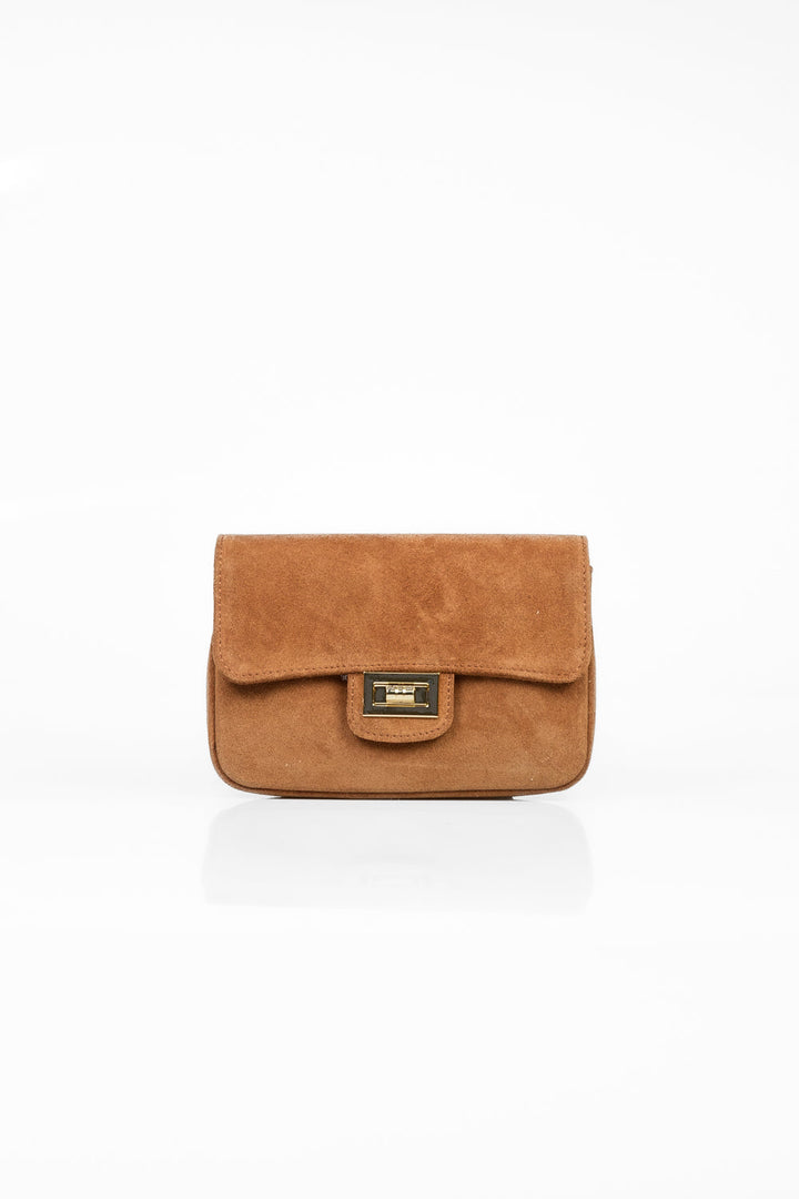 Upper - Borsa mini lucchetto scamosciata