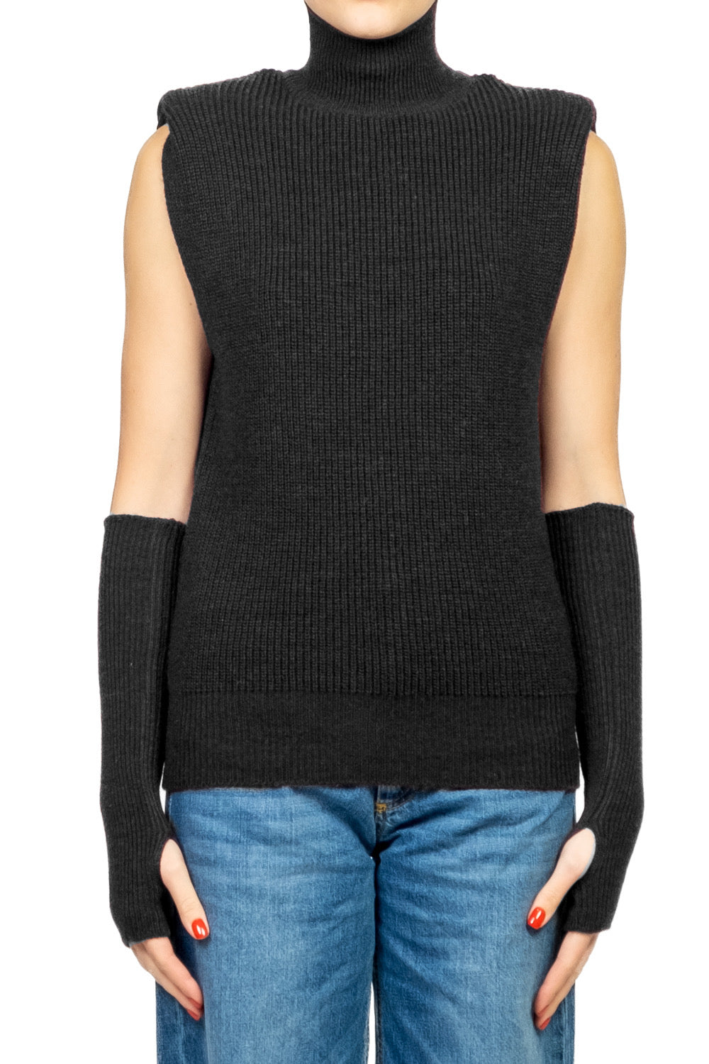 Kontatto - Gilet collo alto con manicotti Art. 3M1087NI