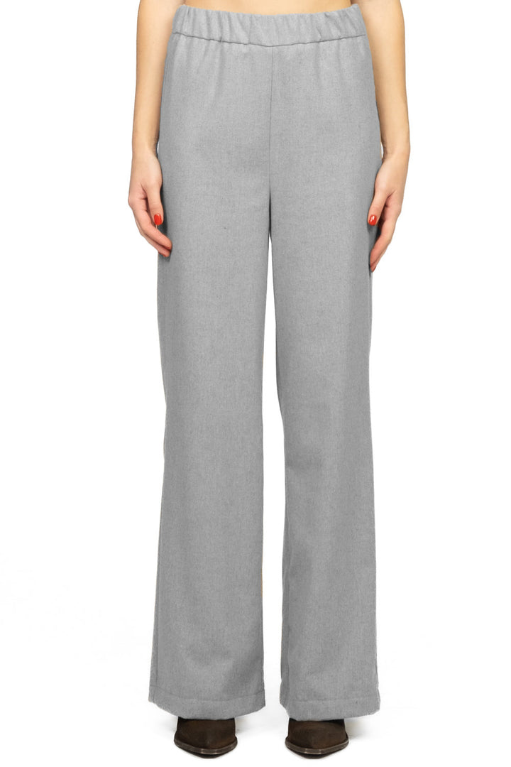 Vicolo - Pantalone palazzo flanella con elastico Art. TF1999