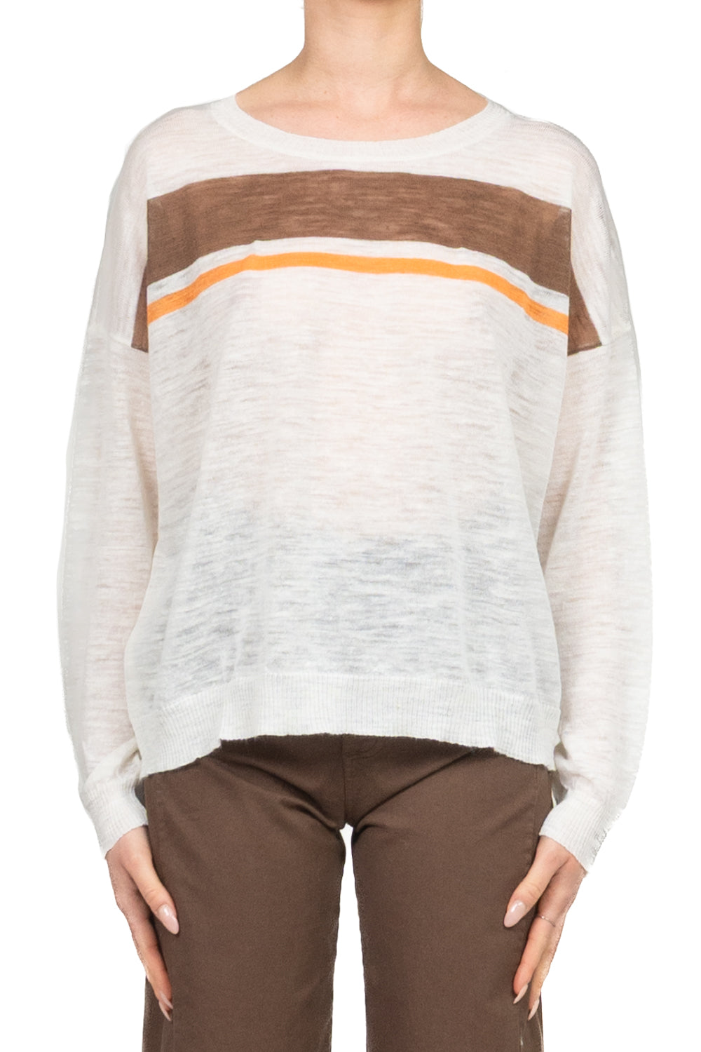 Vicolo - Maglia garzata con bande  Art. 4AB4023