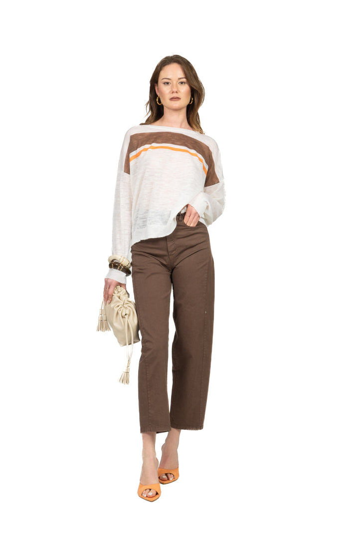 Vicolo - Maglia garzata con bande  Art. 4AB4023