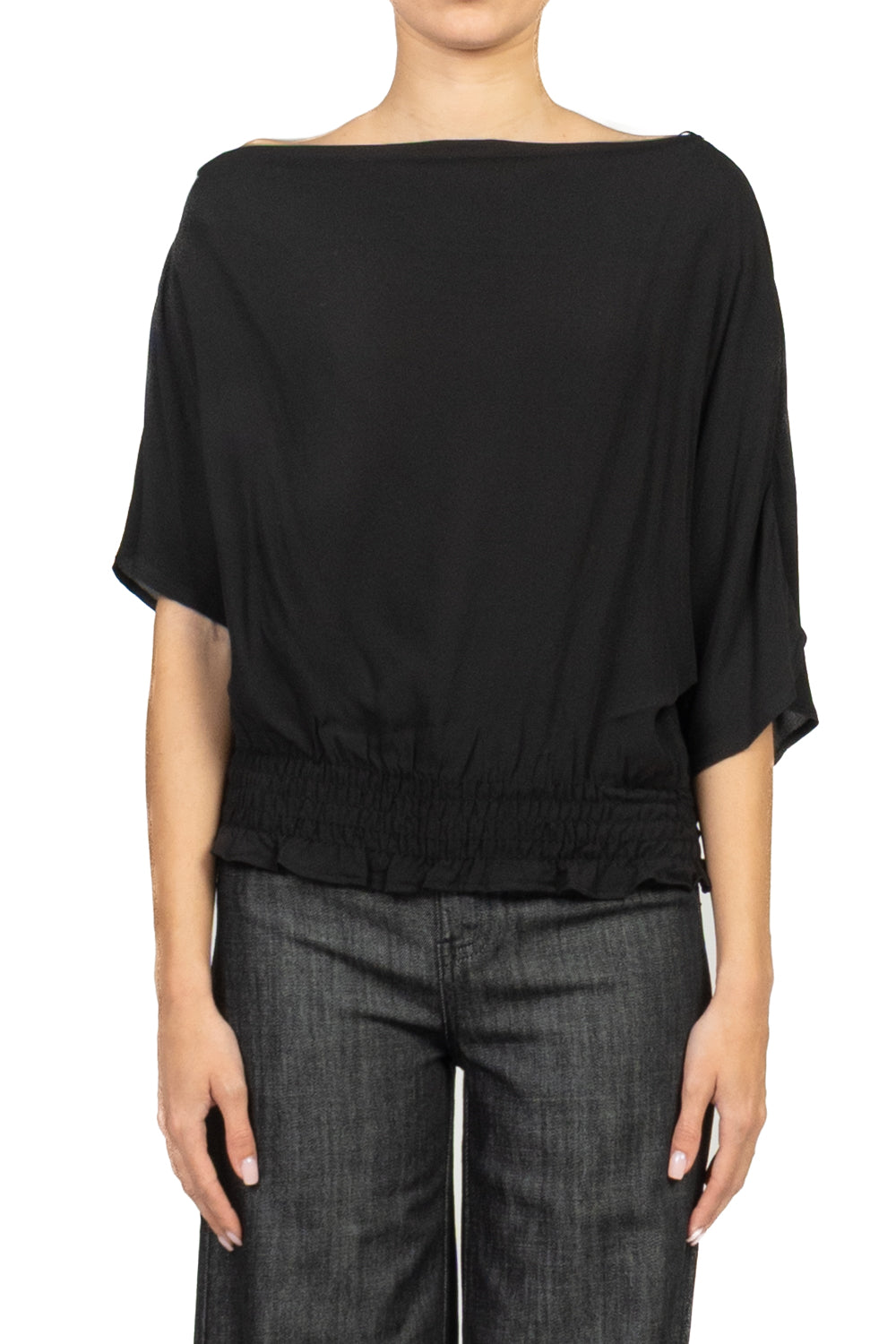 Tensione In - Blusa scollo asimmetrico Art. S26CD25