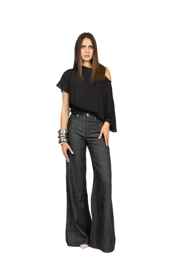 Tensione In - Blusa scollo asimmetrico Art. S26CD25