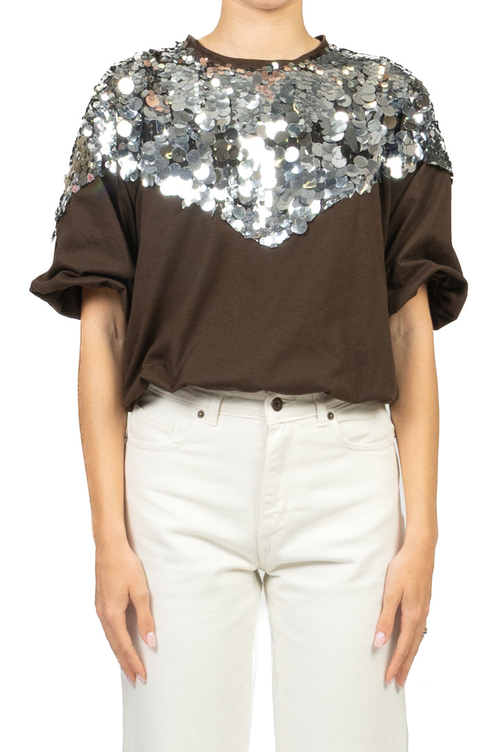 Tensione In - T-shirt palloncino paillettes Art. 39145