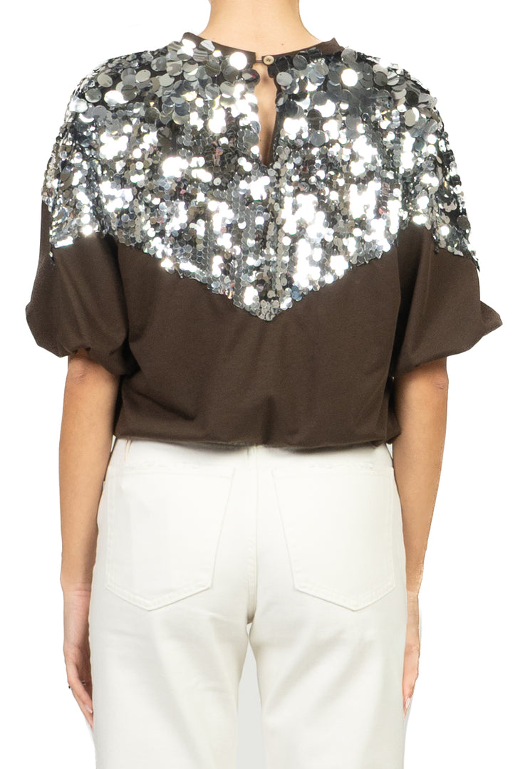 Tensione In - T-shirt palloncino paillettes Art. 39145