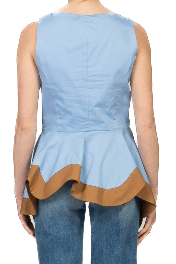 Tensione In - Top peplum banda contrasto Art. 39169