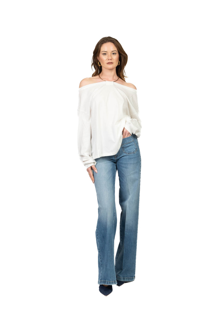 Vicolo - T- Shirt manica lunga con collana  Art. UAB0319