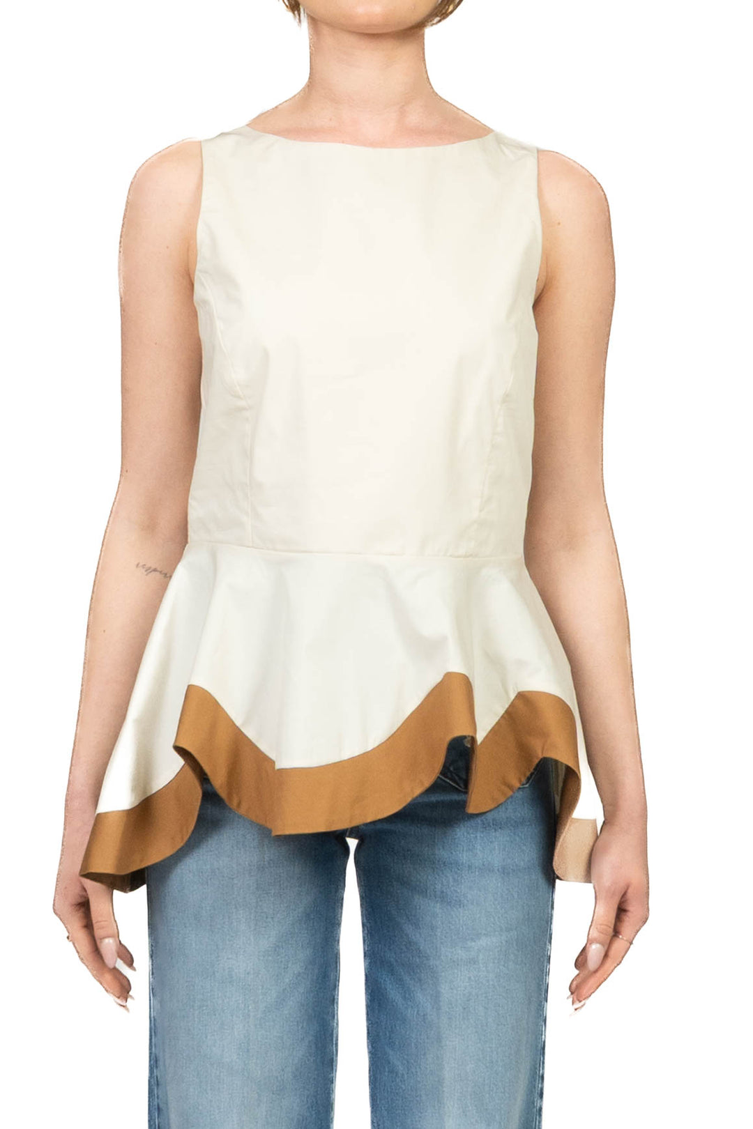 Tensione In - Top peplum banda contrasto Art. 39169