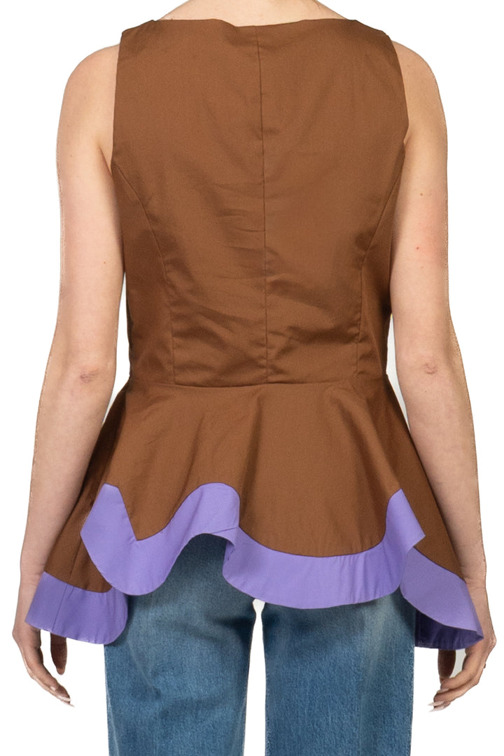 Tensione In - Top peplum banda contrasto Art. 39169