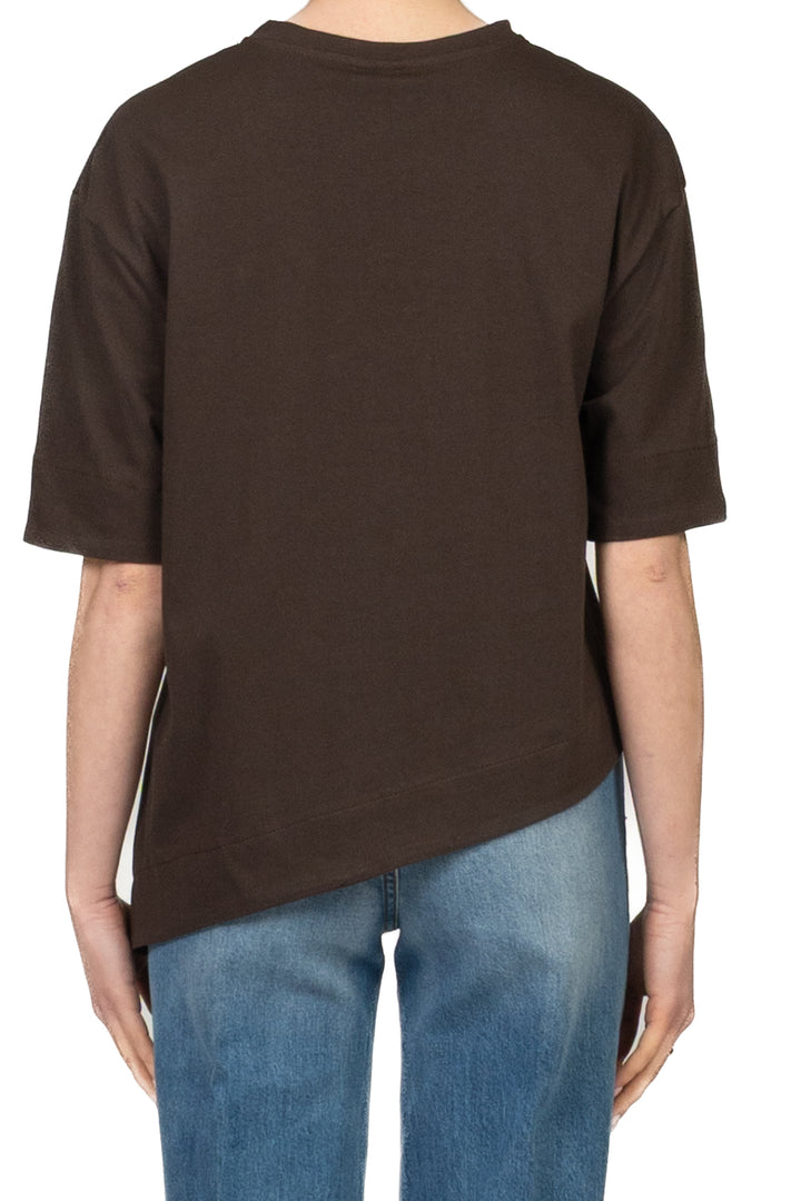 Tensione In - T-shirt asimmetrica tasca paillettes  Art. PE260194