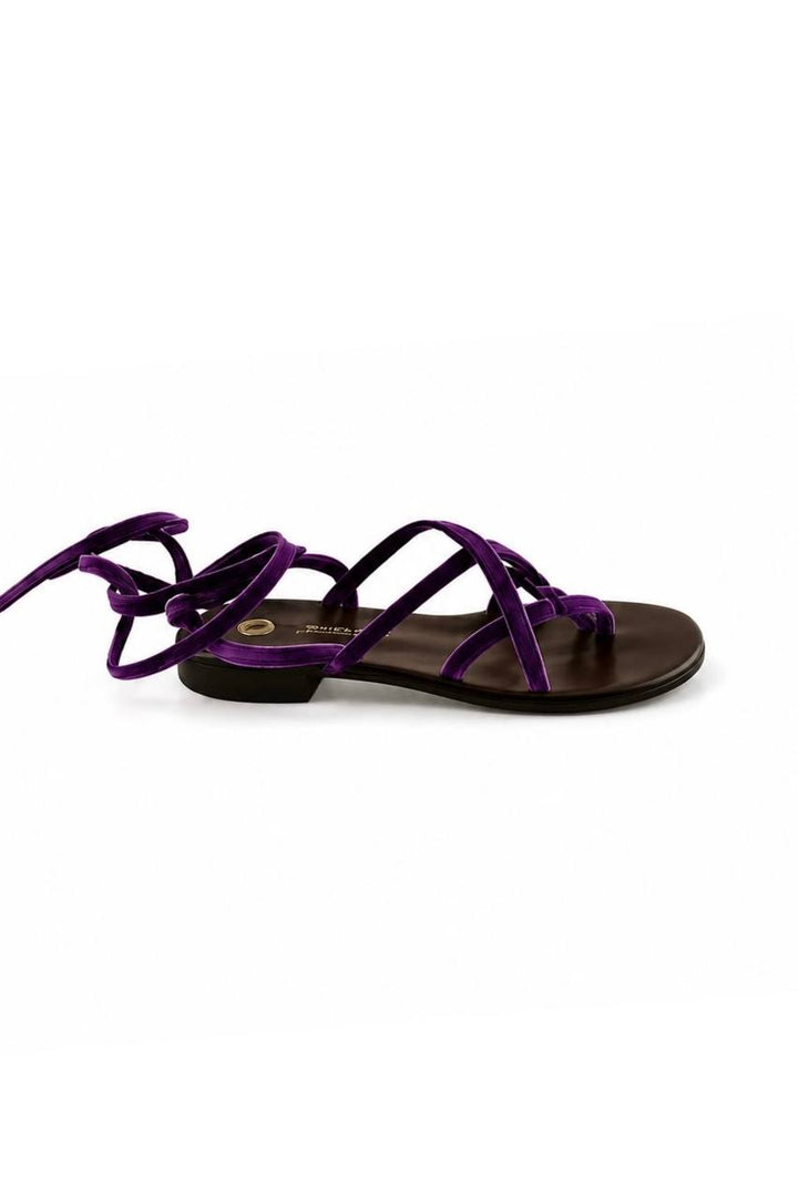 Divine Follie - Sandalo infradito con laccio velluto Art. Z101