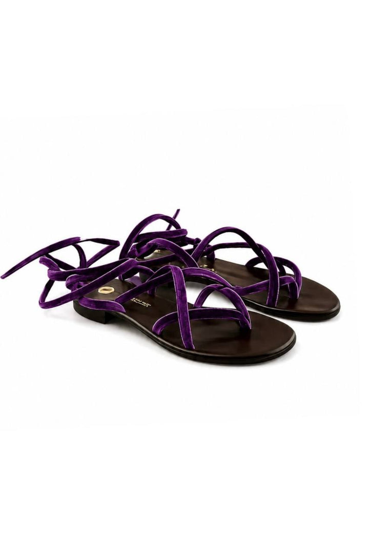 Divine Follie - Sandalo infradito con laccio velluto Art. Z101