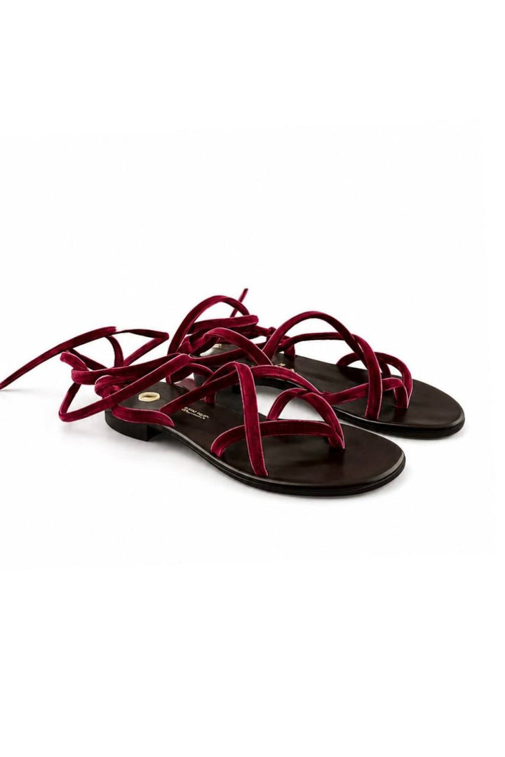 Divine Follie - Sandalo infradito con laccio velluto Art. Z101