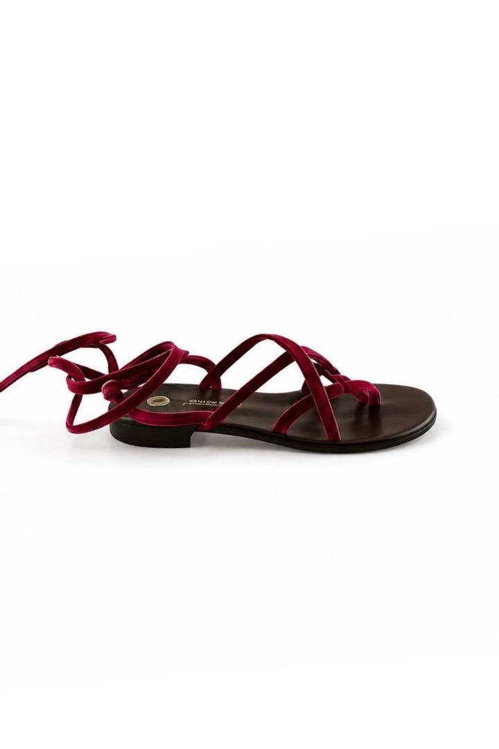 Divine Follie - Sandalo infradito con laccio velluto Art. Z101