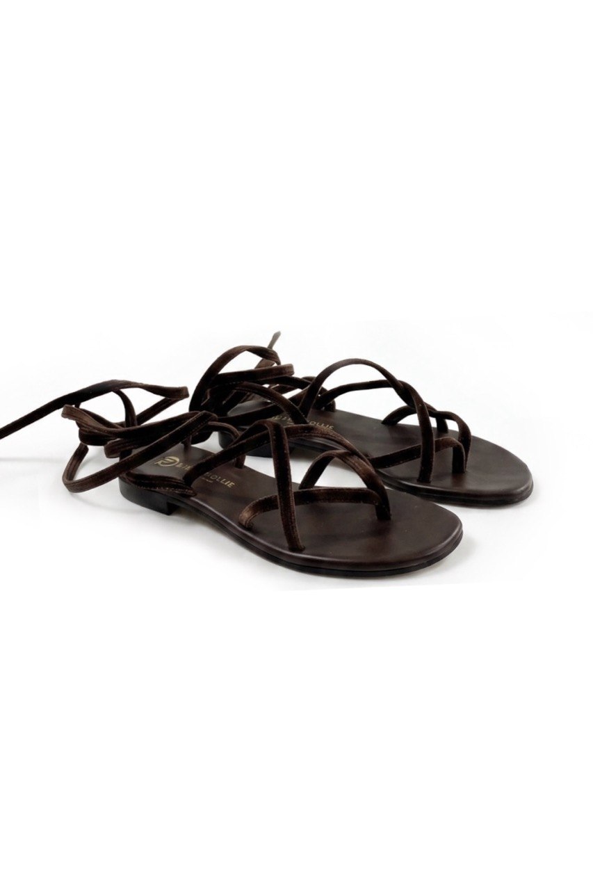 Divine Follie - Sandalo infradito con laccio velluto Art. Z101