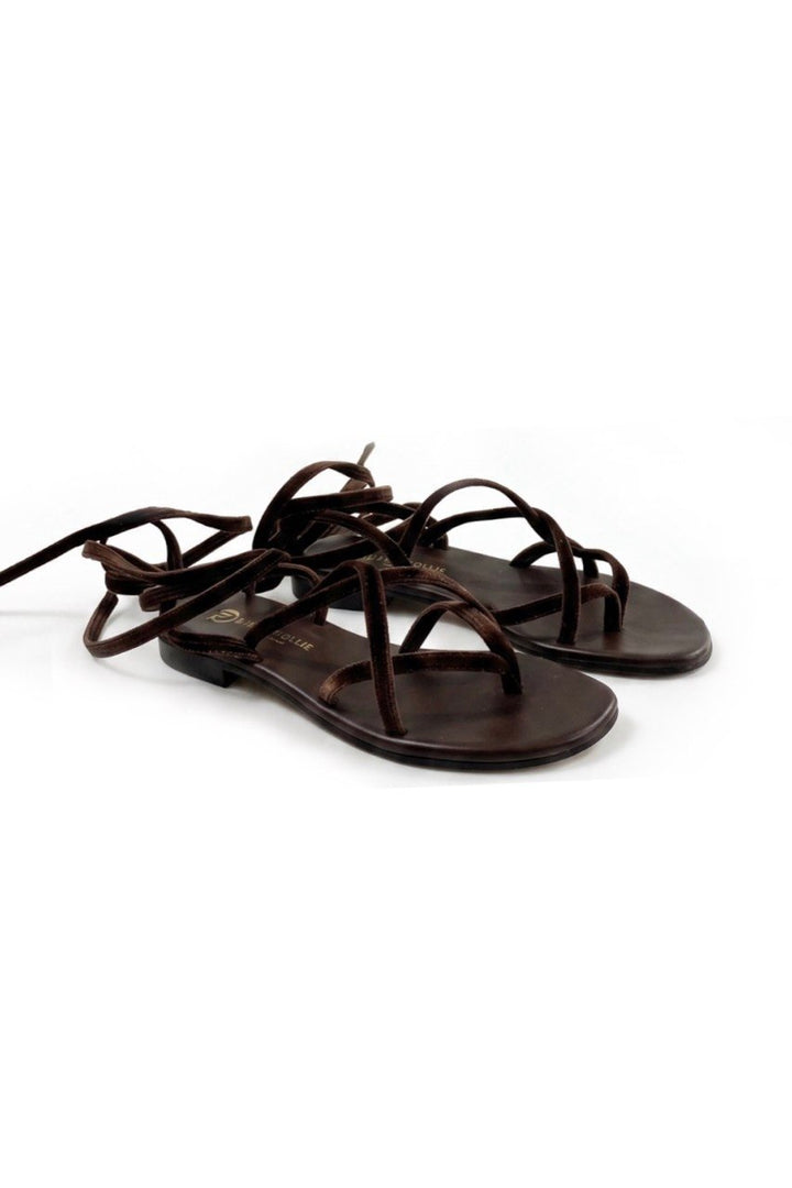 Divine Follie - Sandalo infradito con laccio velluto Art. Z101
